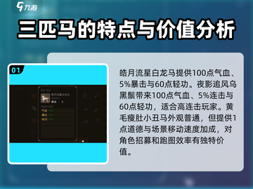 🔥《大江湖之苍龙与白鸟》马匹选择推荐✨截图2