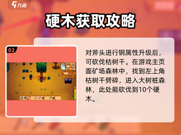 星露谷物语🔥硬木获取秘籍，轻松搞定！截图3
