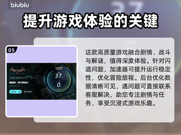 蝙蝠侠阿卡姆骑士掉帧？这款加速工具让你流畅玩耍！🔥🎮截图6