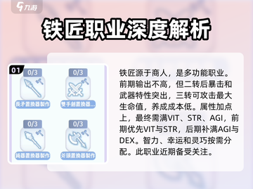 仙境传说铁匠加点🔥爱如初见版本必看！💎截图2