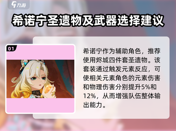 原神🔥希诺宁培养攻略，快速养成秘籍🎉截图2