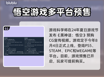 黑神话悟空🔥预售时间曝光，游戏迷必看！截图3