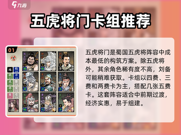 名将之弈🔥五虎将卡组超强推荐！💥截图2