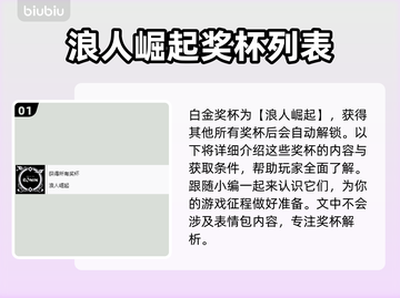 浪人崛起奖杯全解锁攻略🎮🔥截图2
