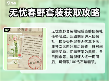 奇迹暖暖🔥无忧春野套装获取秘籍🎉截图3