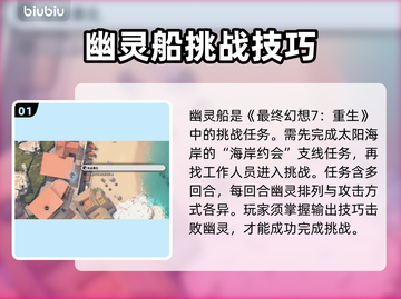 最终幻想7重生：幽灵船通关秘籍💥截图2