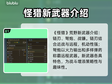 怪猎荒野🔥新武器大曝光！玩家必看🚀截图2