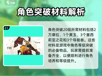 原神⚡千织突破材料大曝光！玩家必看🔥截图2