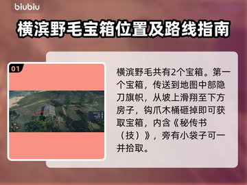 浪人崛起🔥野毛宝箱位置大曝光！速来✔截图2