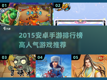 🔥2015安卓手游TOP榜💥高人气游戏大揭秘🎮截图1