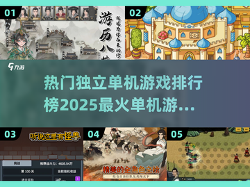 🔥2025最火单机游戏排行榜，独立游戏爱好者必玩！🎮截图1