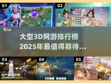 2025最受欢迎✨大型3D网游排行榜🔥快来抢先看！截图1