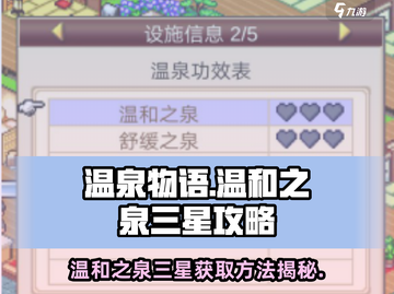 温泉物语🔥温和之泉三星攻略💎截图1