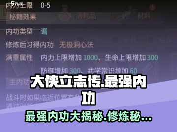 大侠立志传：最强内功🔥揭秘，练成无敌江湖称霸！截图1