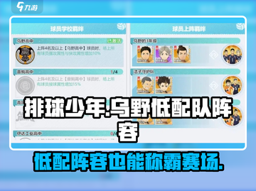 排球少年手游🔥乌野低配队最强阵容🔥截图1