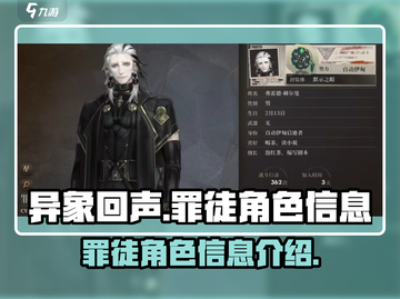 异象回声罪徒角色🔥游戏必备攻略⚡截图1