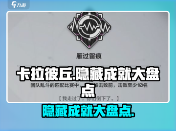卡拉彼丘🔥隐藏成就大盘点，玩家必看！截图1
