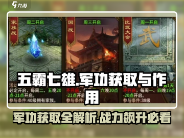 五霸七雄🔥军功获取全攻略，快速提升战力💡截图1