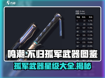 鸣潮⚡不归孤军武器几星？游戏党必看神器图鉴！截图1