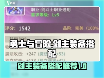 勇士与冒险🔥剑主装备搭配推荐✨截图1