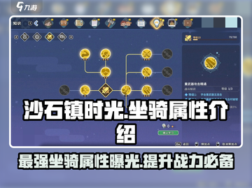 沙石镇时光💥坐骑属性大揭秘！🔥最强坐骑等你来骑截图1
