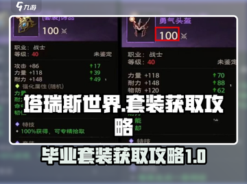 塔瑞斯世界🔥毕业套装获取攻略💎截图1