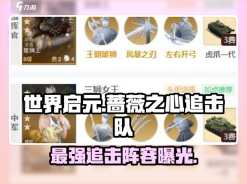 世界启元🔥蔷薇之心追击队阵容精选！💥游戏党必看截图1