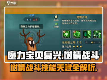 魔力宝贝复兴版：树精战斗技能大曝光🔥树叶精灵天赋全解析✨截图1