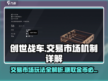 创世战车交易市场🔥机制详解，玩转游戏赚大钱！截图1