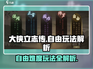 《大侠立志传》自由难度玩法揭秘！🎮💥截图1