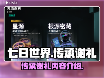 七日世界传承谢礼💎游戏福利等你来拿！截图1