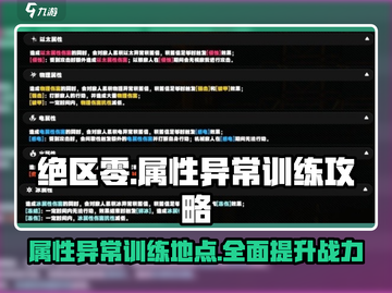 绝区零⚡属性异常训练攻略来了！快看你缺哪块？🔥截图1