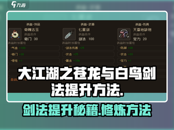 大江湖之苍龙与白鸟剑法🔥提升秘籍🎉截图1