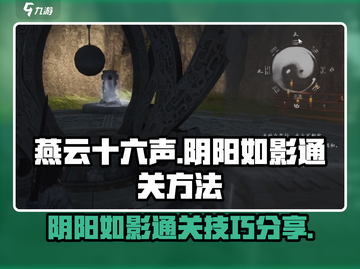 燕云十六声阴阳如影通关秘籍🌟轻松过关！截图1