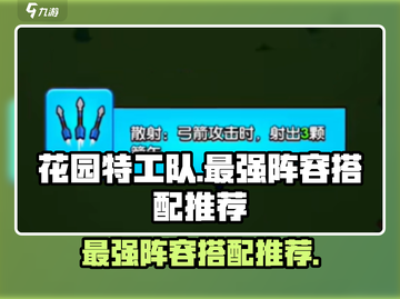 花园特工队最强🔥阵容搭配推荐！玩转🎉游戏就靠它截图1
