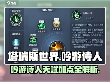 塔瑞斯世界🔥吟游诗人天赋加点超详细解析来了！截图1