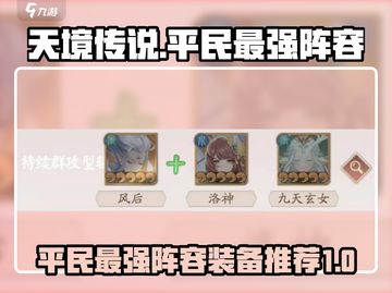 天境传说🔥平民最强阵容装备大曝光！💎截图1