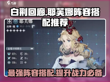 白荆回廊🔥耶芙娜最强阵容搭配🌟游戏党必看！截图1