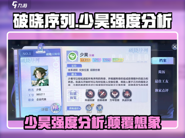 破晓序列少昊强度分析🔥游戏党必看！截图1