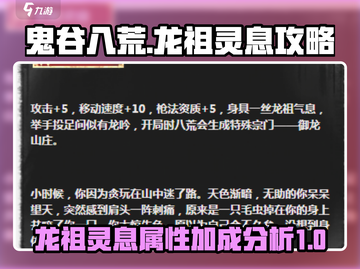 鬼谷八荒🔥龙祖灵息最强攻略💎截图1