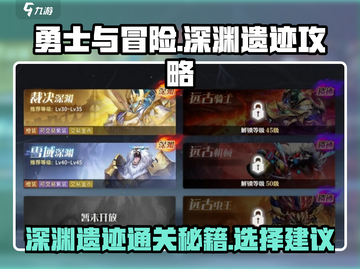 勇士与冒险深渊🔥遗迹副本选择全攻略！💥截图1
