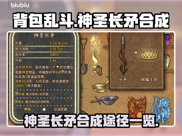 背包乱斗🔥神圣长矛合成终极指南🎉截图1