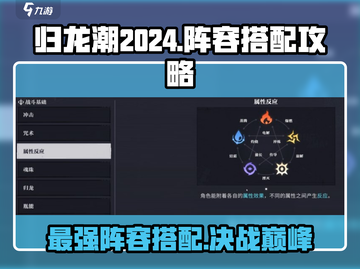 归龙潮2024🔥最强阵容搭配攻略✨截图1