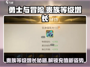 《勇士与冒险》💥贵族等级飙升秘籍🔥充值增长全攻略！截图1