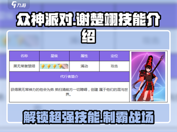 众神派对🔥谢楚翊技能全揭秘！游戏党必看👇截图1