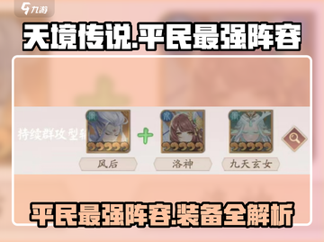 天境传说💥平民最强阵容装备推荐来啦！🔥截图1