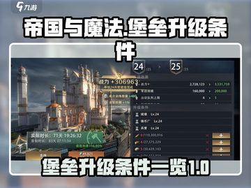 帝国与魔法🔥堡垒升级条件全揭秘！📌截图1