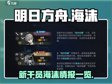 明日方舟：全新干员海沫🔥情报大曝光！截图1