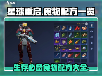 《星球重启》食物配方大公开！ Cook!';
游戏必备🔥截图1