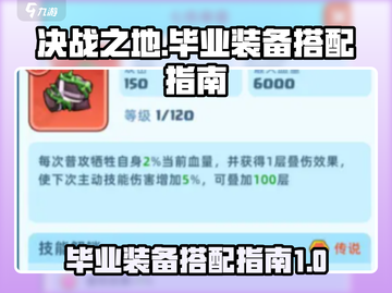 决战之地🔥版本毕业装备搭配指南来啦！截图1